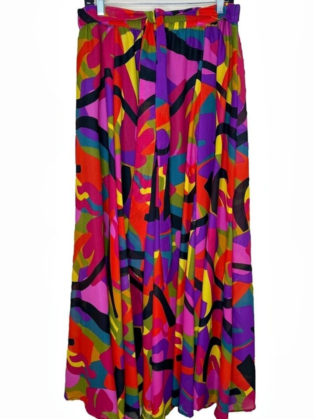 Live 4 Truth Abstract Multicolor Maxi Skirt Elastic waist with tie
